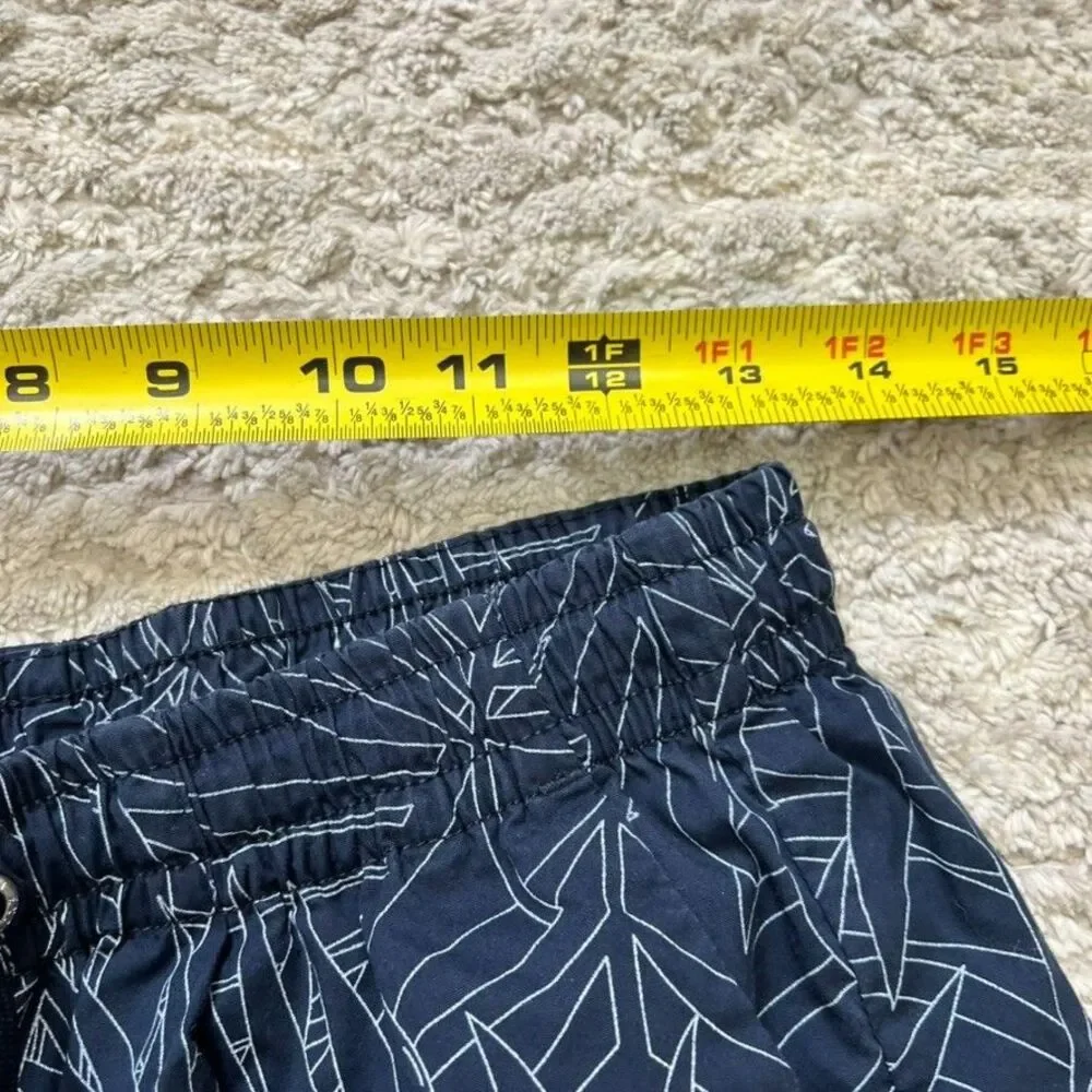 Armani Exchange Drawstring Waist Blue White Palm Print Shorts Mens Size 30